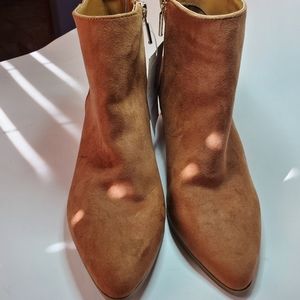 NWT A NEW DAY SUEDE CARMEL BOOT WITH ZIPPER